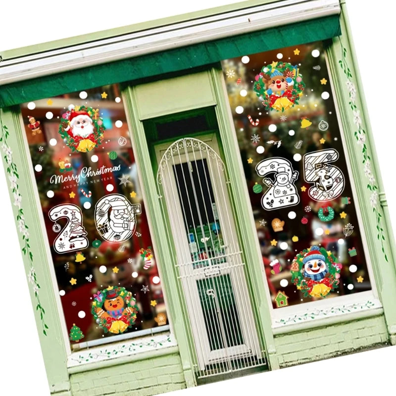 Festive Double-Sided Christmas Window Stickers - Image 15
