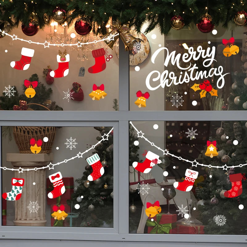 Double-Sided Christmas Window Stickers for Festive Decor - Image 9