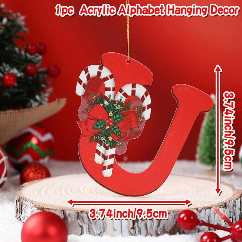Customizable Acrylic Christmas Letter Ornaments - Image 20