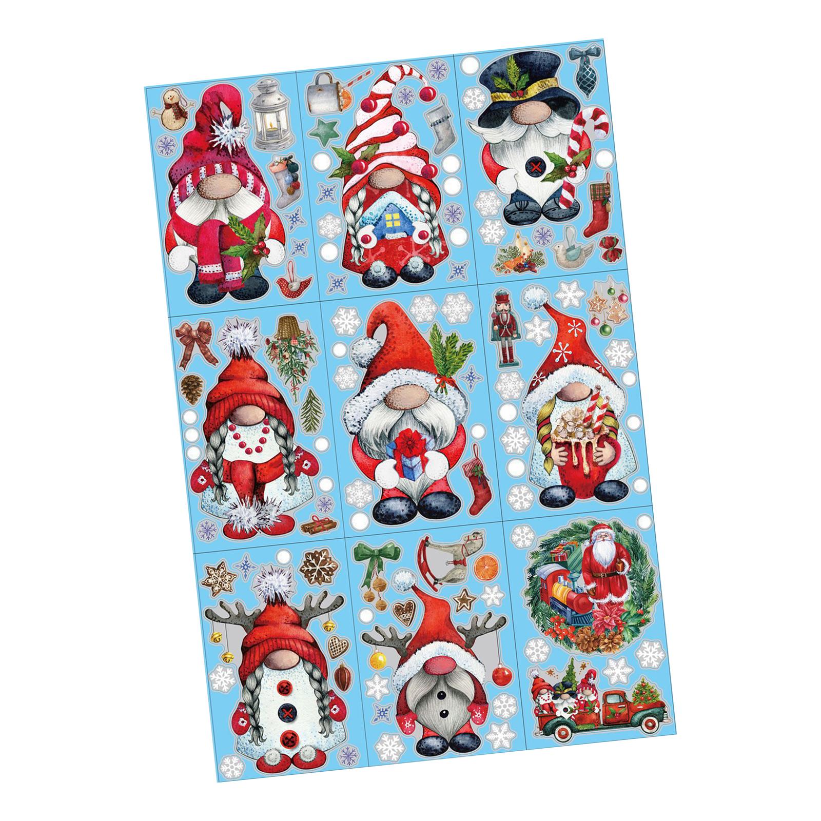 9Pcs Festive Christmas Window Clings for Holiday Decor - Image 10