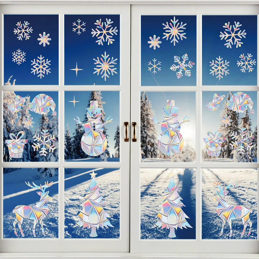 Festive Snowflake Window Film - Removable Xmas Cling - Image 9