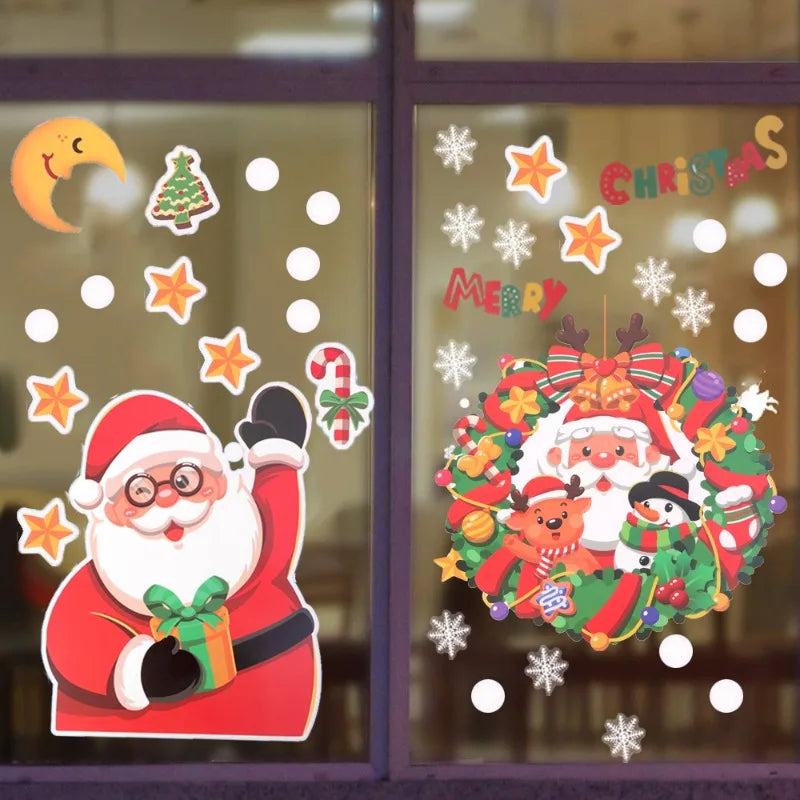 Festive Santa & Christmas Tree Window Stickers - Image 34