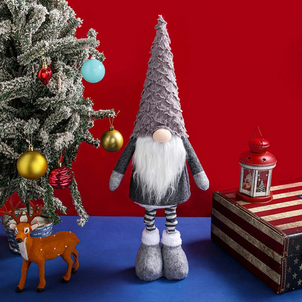 Handmade Plush Gnome with Retractable Legs for Christmas - Image 9