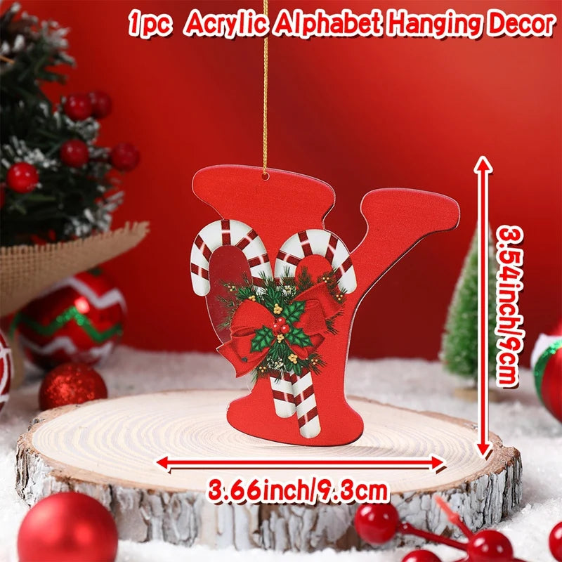 Customizable Acrylic Christmas Letter Ornaments - Image 16