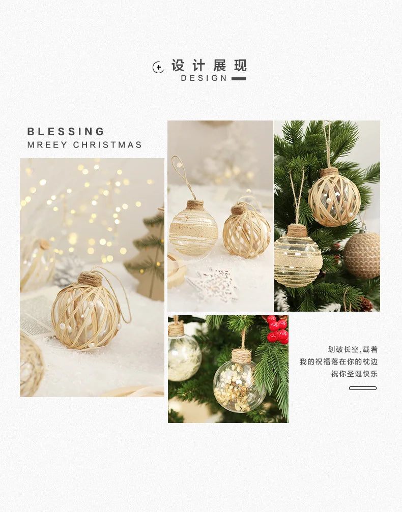 Shatterproof Clear Christmas Tree Ball Ornaments - Image 15