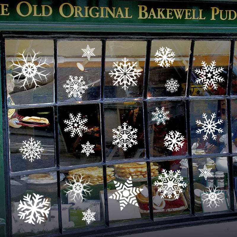 Festive Snowflake Window Clings for Christmas Cheer - Image 16