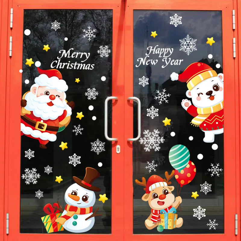 Festive Santa Claus Window Clings for Christmas Cheer - Image 33