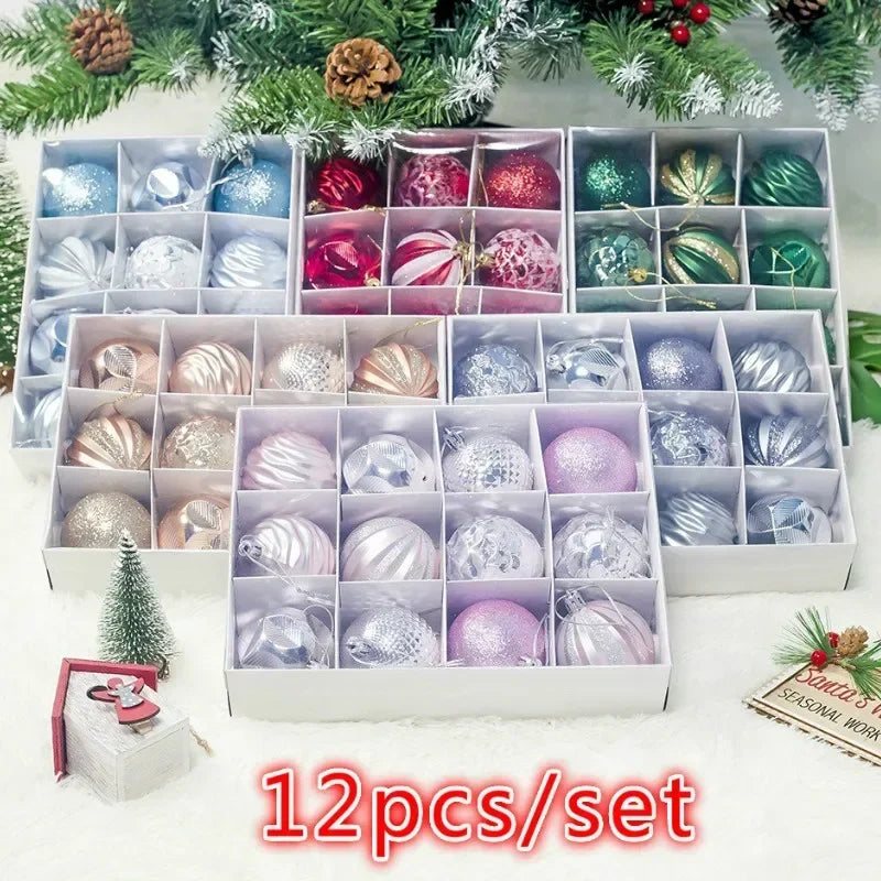 12Pcs Festive Green and Red Christmas Ornaments - Image 17