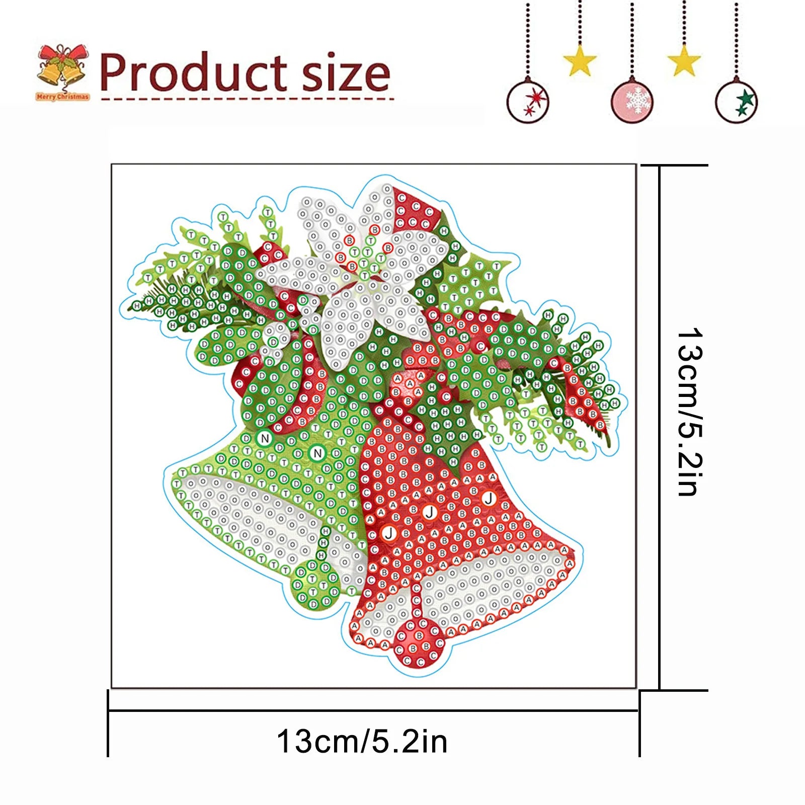 Christmas Bells DIY Diamond Window Clings - Image 3