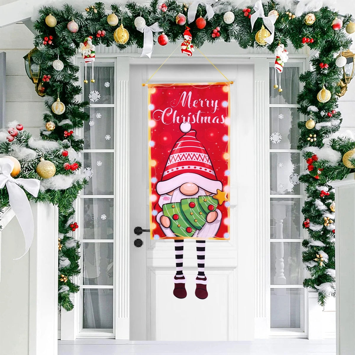 Christmas Hanging Flags for Festive Porch Decor - Image 5