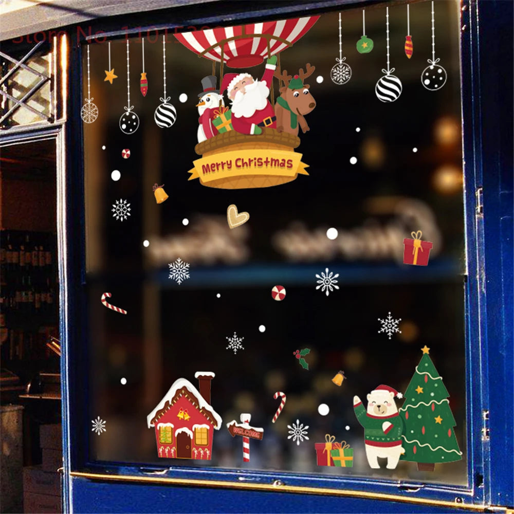 Removable Santa Claus & Christmas Tree Wall Stickers - Image 12