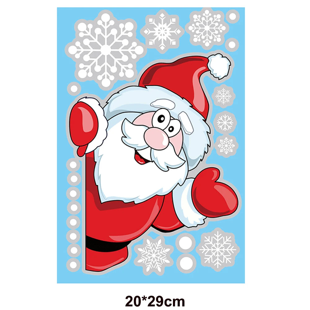 Festive Snowflake & Santa Window Clings - Image 36