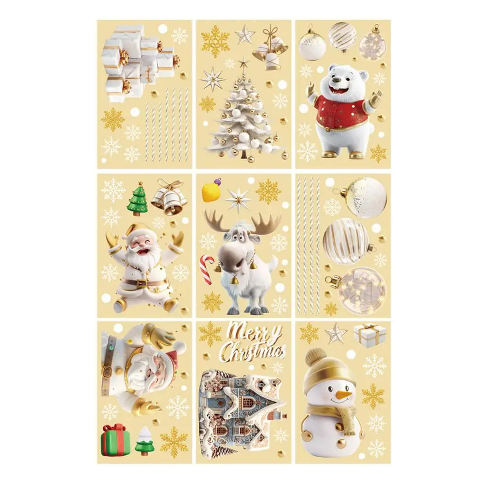Festive Waterproof Santa Claus Window Stickers - Image 11