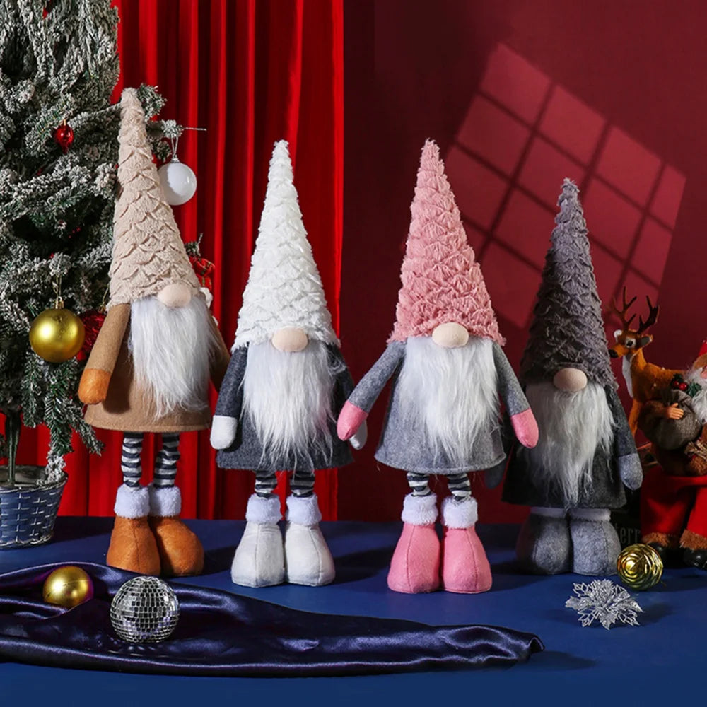 Handmade Plush Gnome with Retractable Legs for Christmas - Image 3