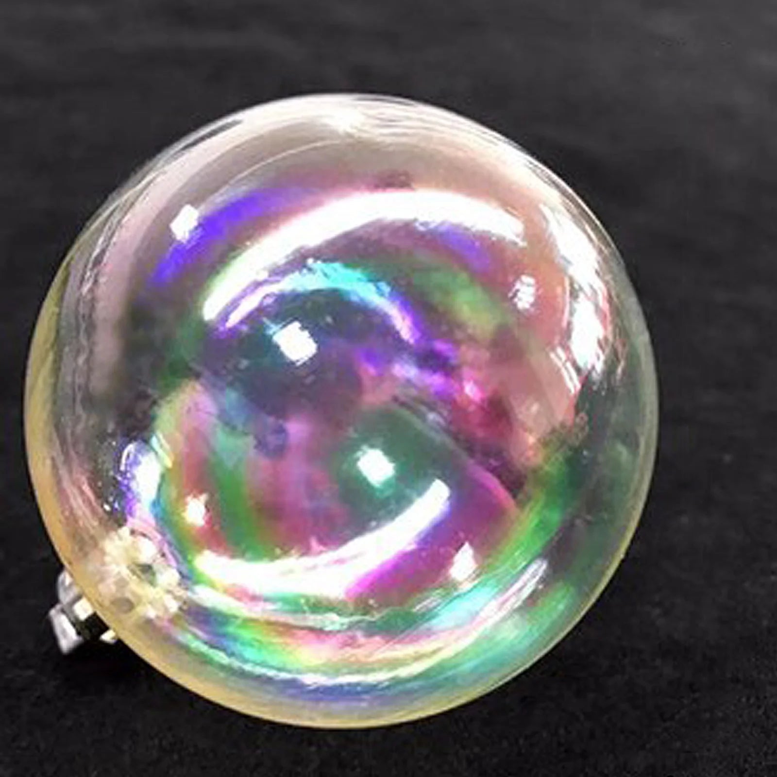 8cm Pink Transparent Christmas Ball Ornaments