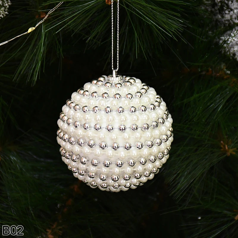 White Foam Christmas Ball Ornaments for Festive Decor - Image 8