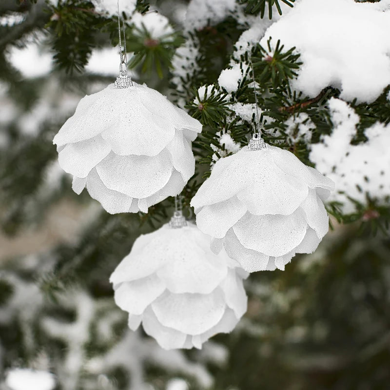 Shatterproof White Foam Christmas Tree Ornaments - Image 9