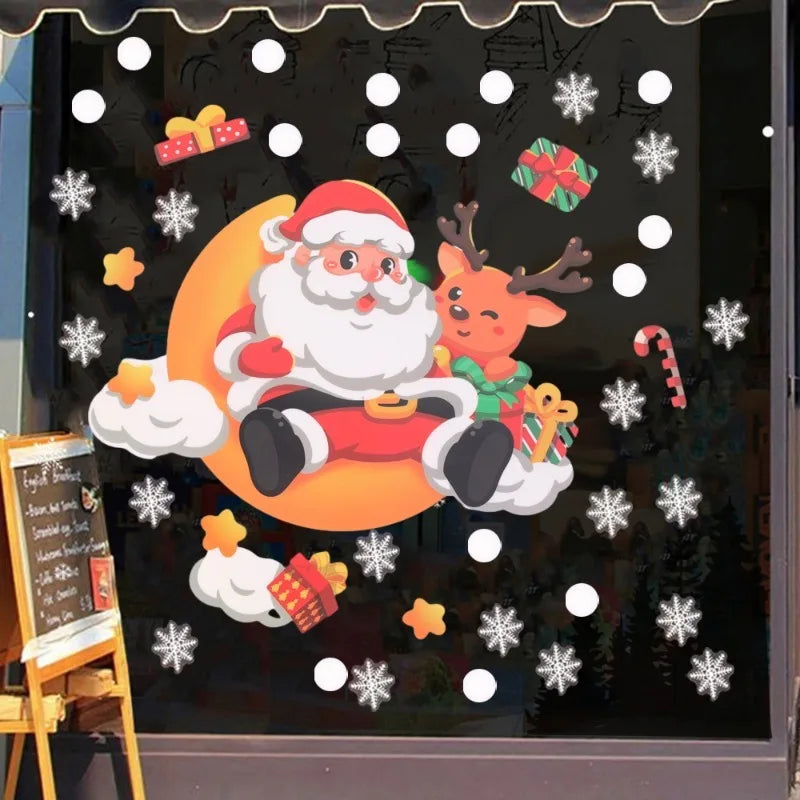 Festive Santa & Christmas Tree Window Stickers - Image 3