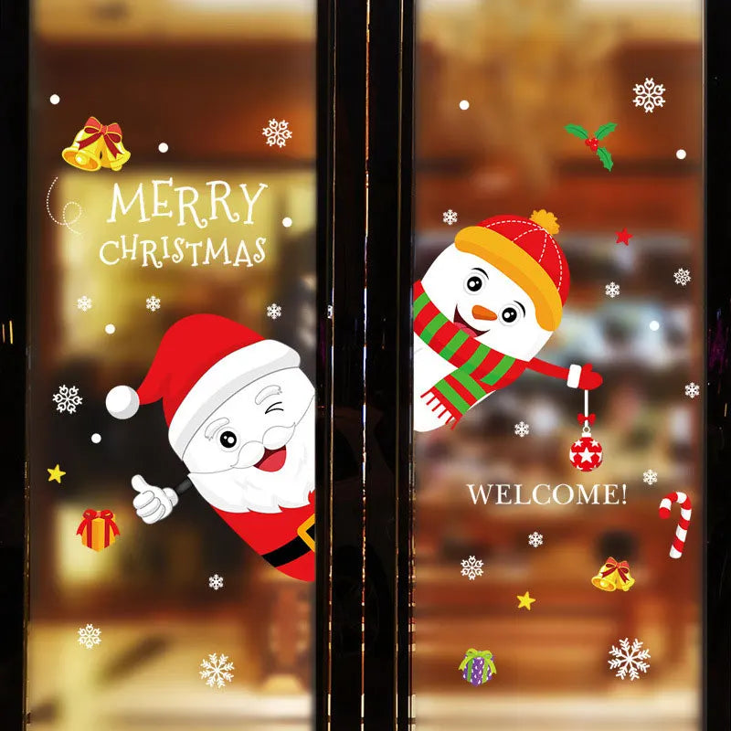 Festive Christmas Window Stickers for Home Decor - Image 11