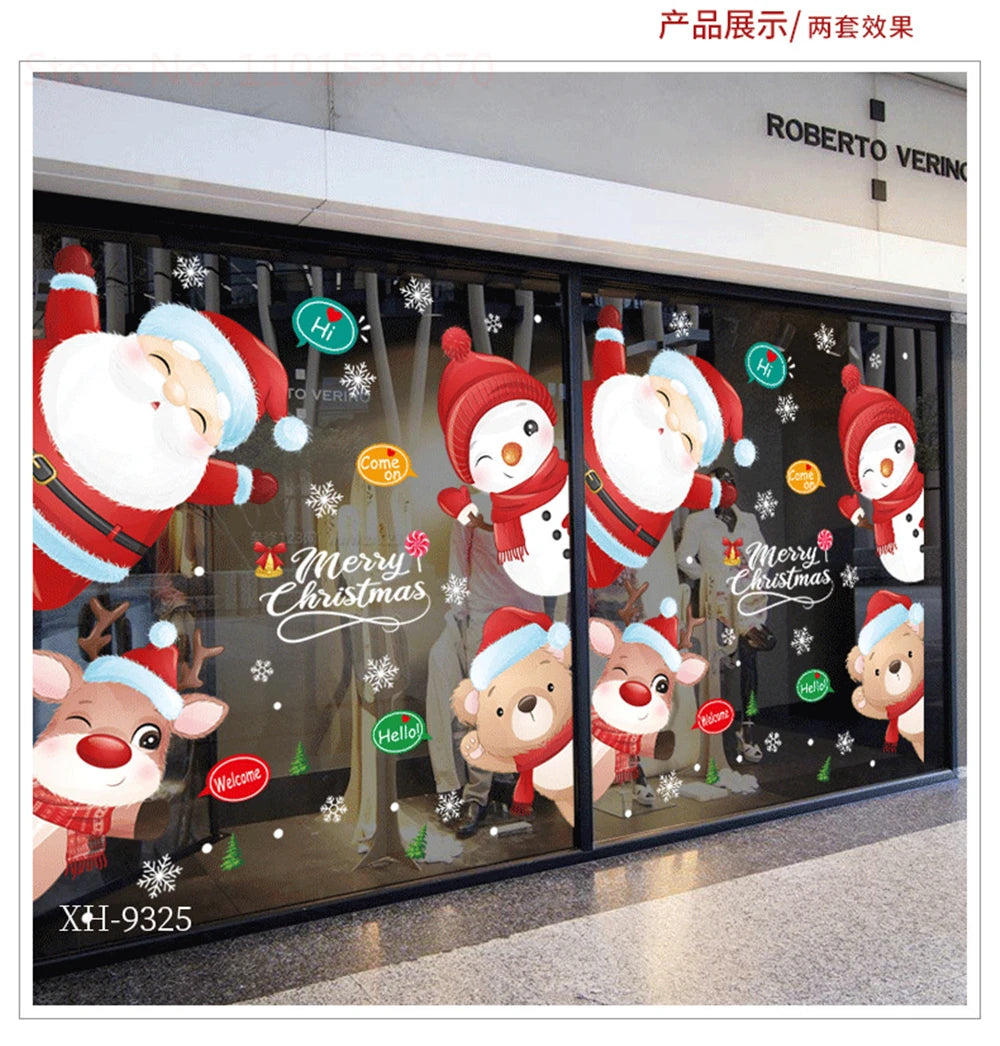 Removable Santa Claus & Christmas Tree Wall Stickers - Image 57