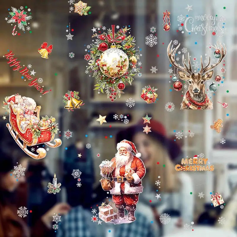 Reusable Christmas Static Window Clings - Festive Decor - Image 3