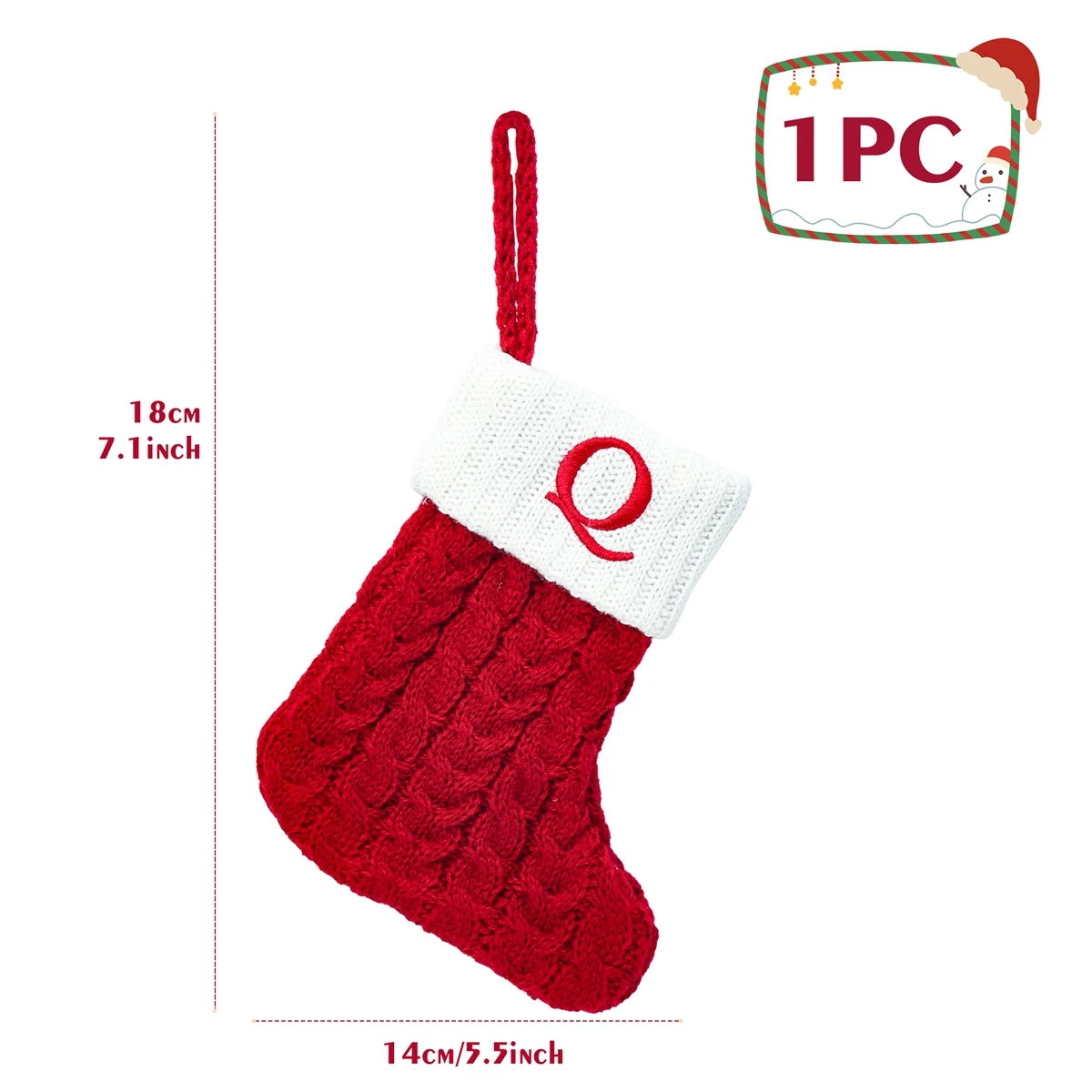 Knitted Snowflake Christmas Stocking Decoration Gift - Image 30
