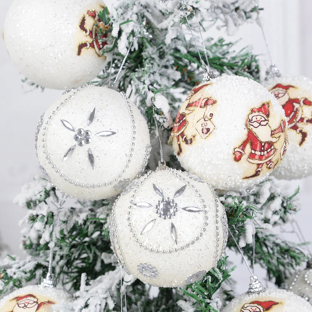 Snowflake White Christmas Tree Ornaments - Reusable Decor