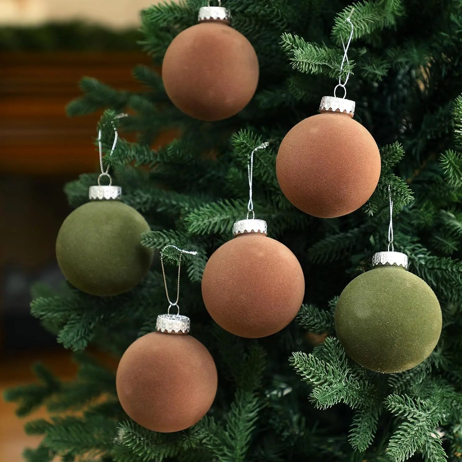 9PCS Velvet Christmas Tree Ornaments – Colorful Elegance - Image 13