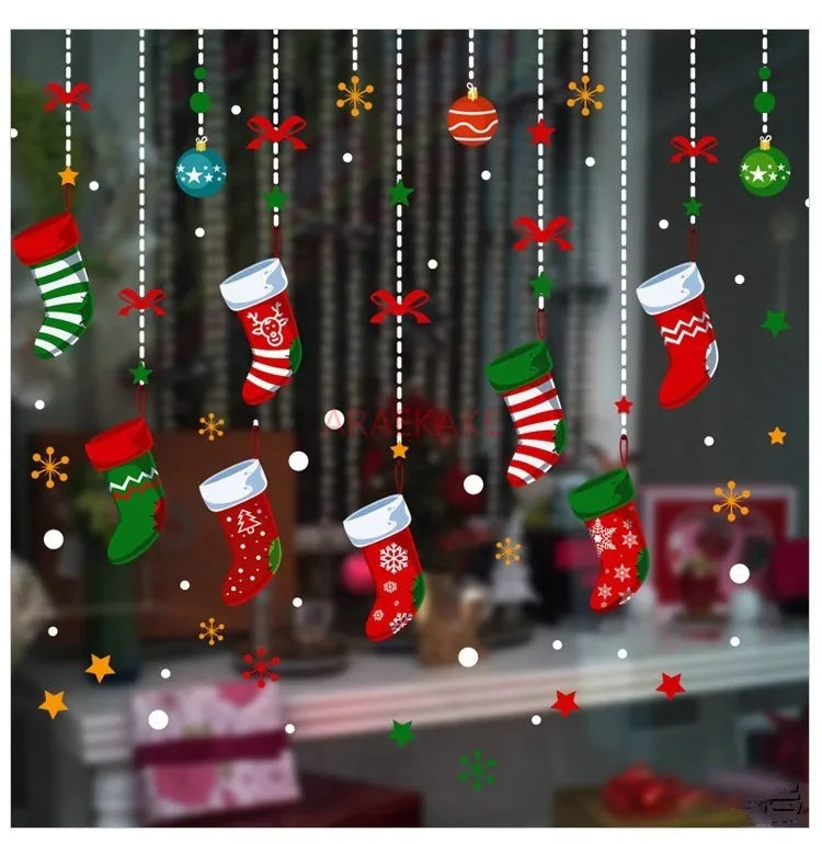 Festive Christmas PVC Window Clings for Decor - Image 7