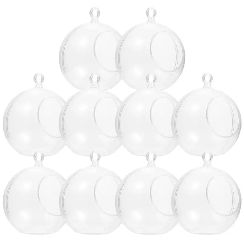 10 Pcs Fillable Christmas Ornament Balls - DIY Decor - Image 3