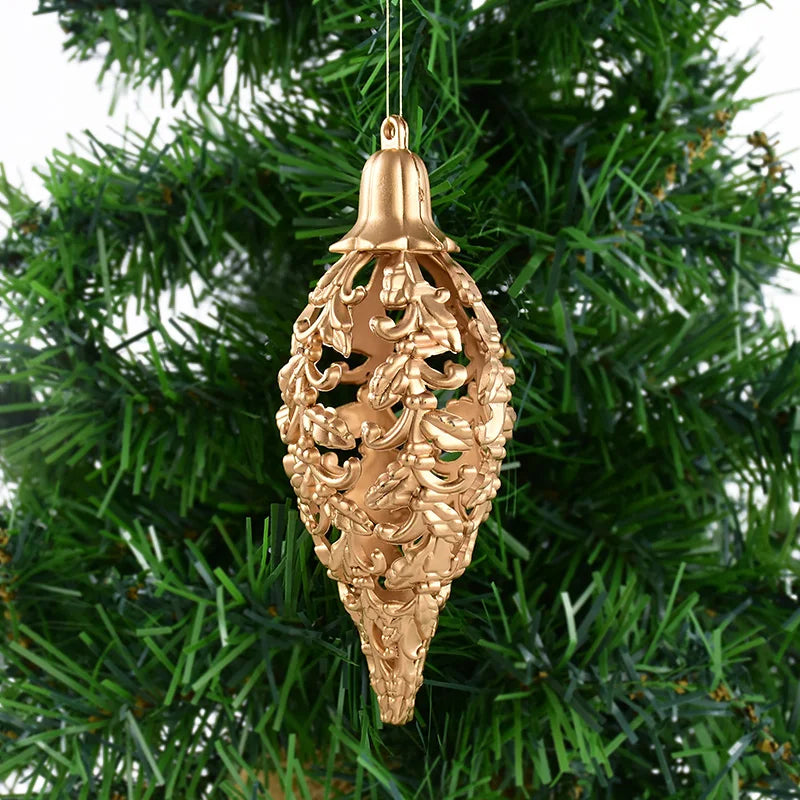 Elegant Gold Star Hollow Ball Christmas Ornaments - Image 10