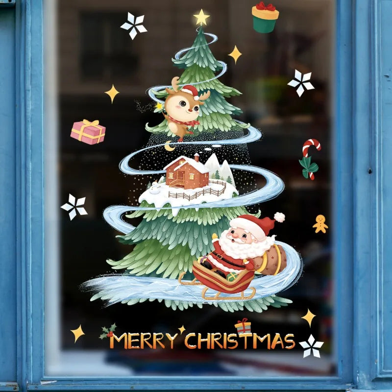 Festive Santa & Christmas Tree Window Stickers - Image 11