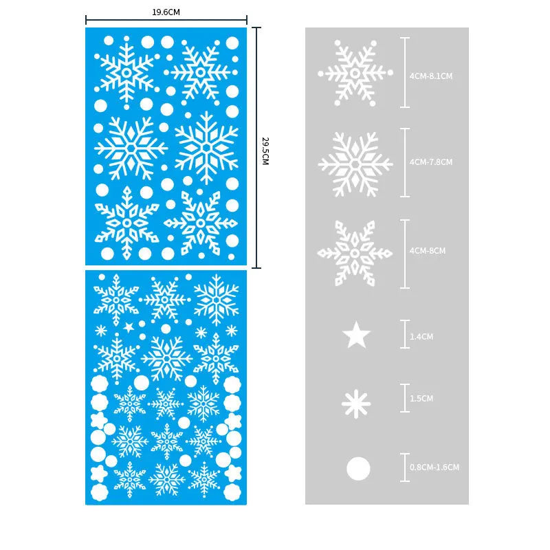 Festive Snowflake & Santa Window Clings - Image 13