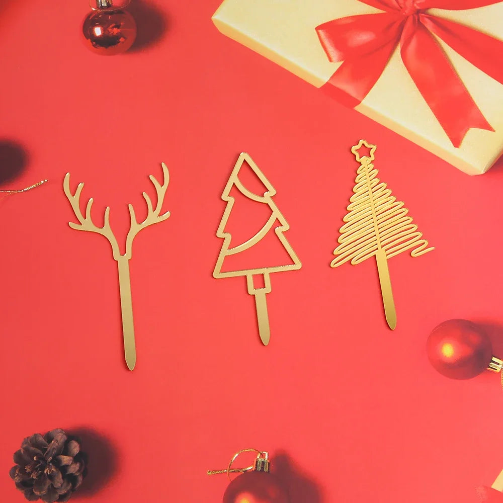 11-Piece Christmas Cake Toppers for Festive Celebrations - Image 6