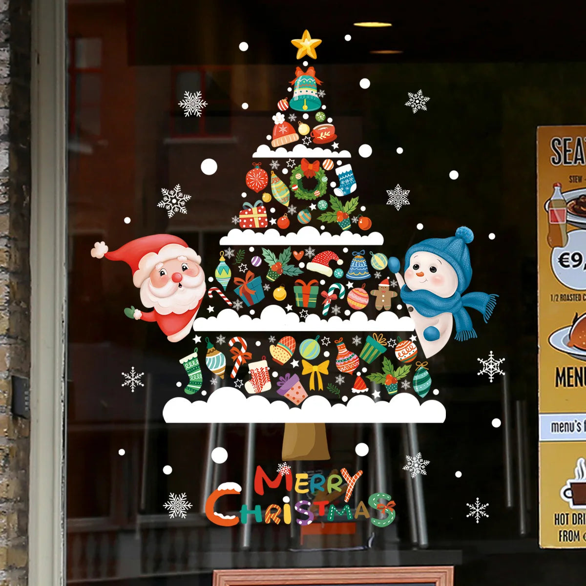 Festive Santa & Christmas Tree Window Stickers - Image 23