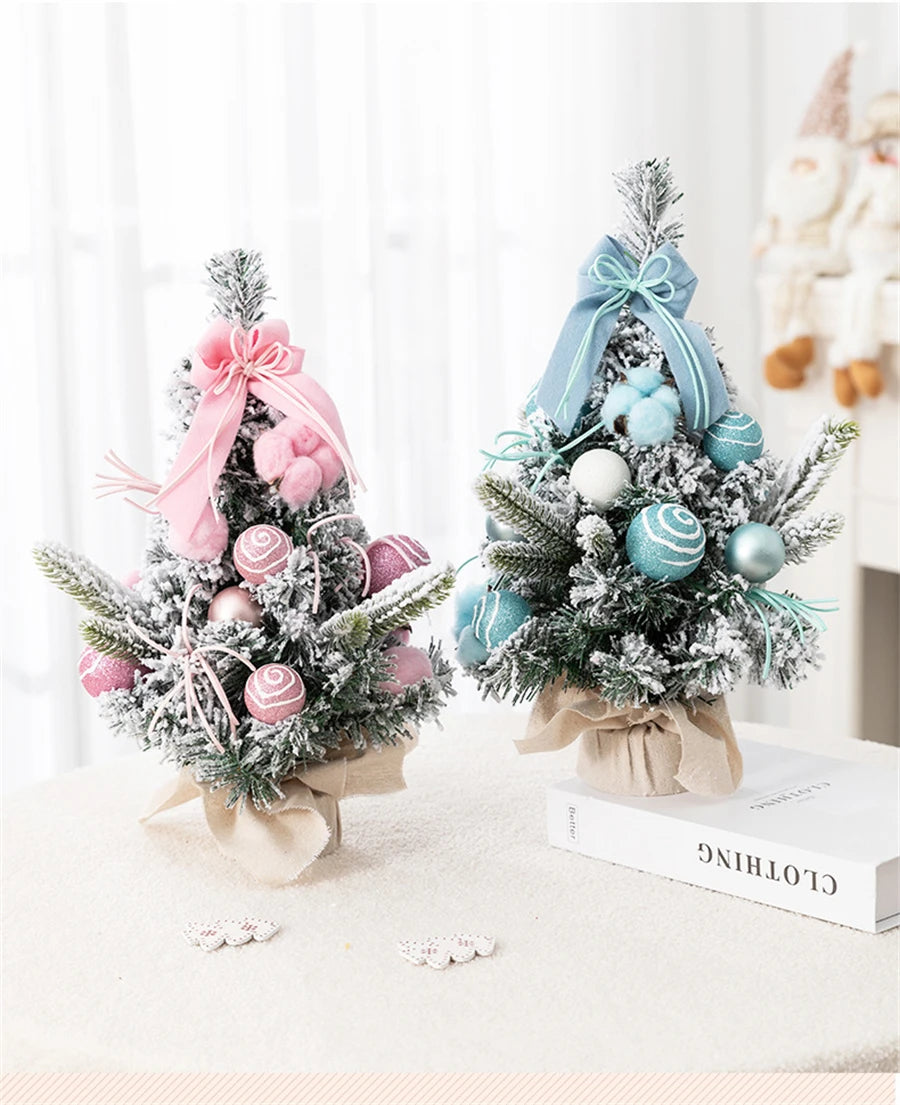 Vibrant Mini Christmas Tree Ornaments - Flocking Colors - Image 20