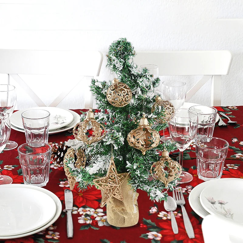 Elegant Gold Star Hollow Ball Christmas Ornaments - Image 10