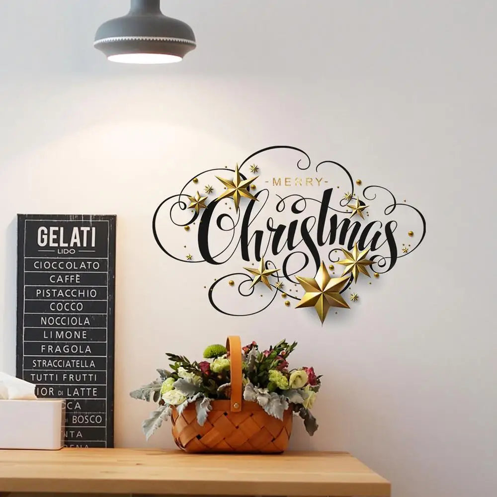Festive Removable Christmas Window Clings Decor - Image 9