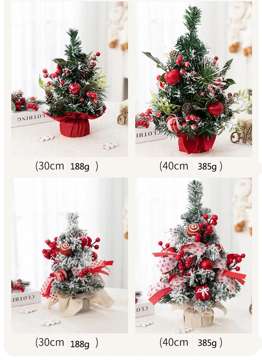 Vibrant Mini Christmas Tree Ornaments - Flocking Colors - Image 17