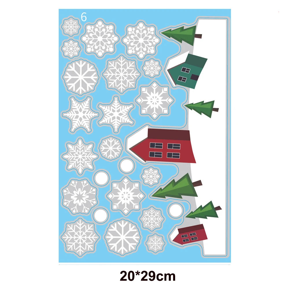 Festive Snowflake & Santa Window Clings - Image 32