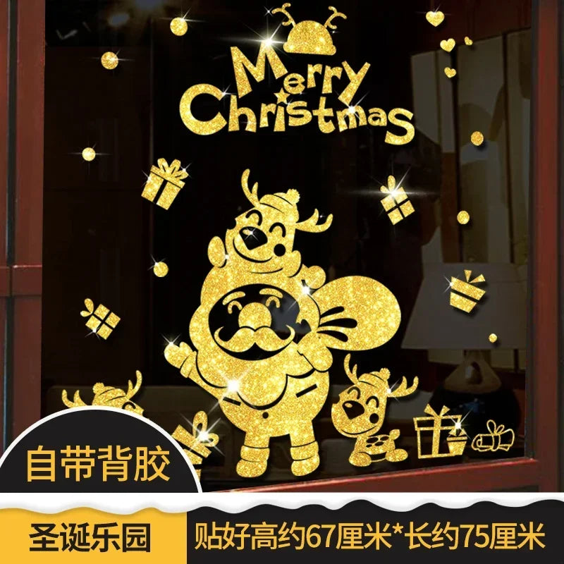 Festive Christmas Window Clings - Santa, Deer & Snowflakes - Image 12