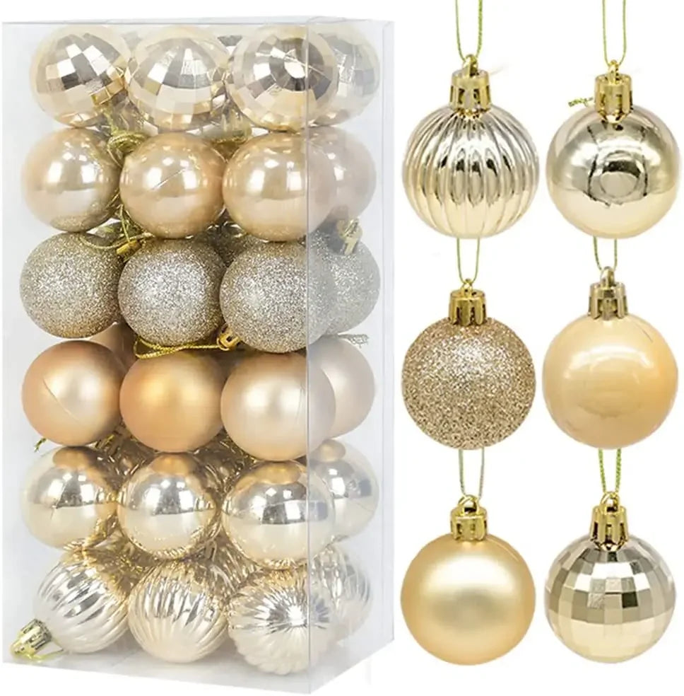 Elegant Gold Christmas Baubles for Festive Decor - Image 12