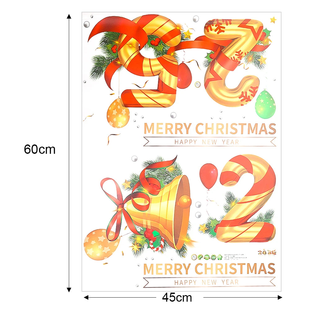 Festive Santa & Snowman Static Cling Stickers - Image 19