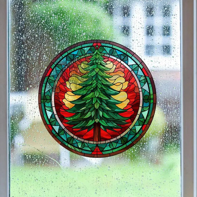Festive Santa & Tree Christmas Window Stickers - Image 4