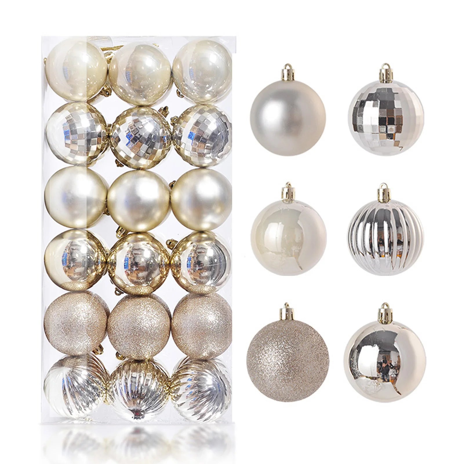 36pcs Clear Christmas Ball Ornaments for Festive Decor - Image 8