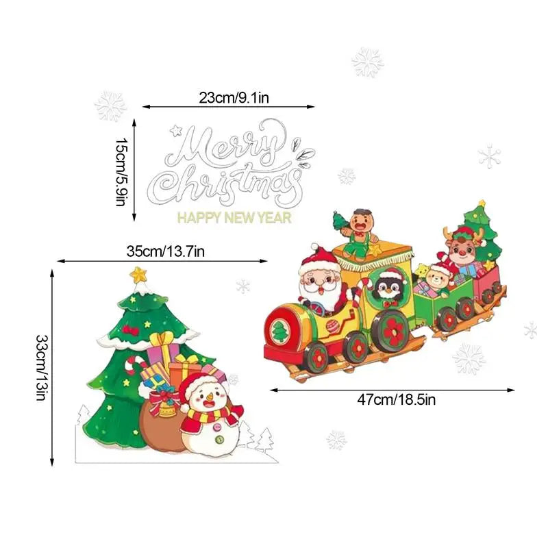 Festive Christmas Window Clings: Santa, Snowflakes & Elk - Image 10