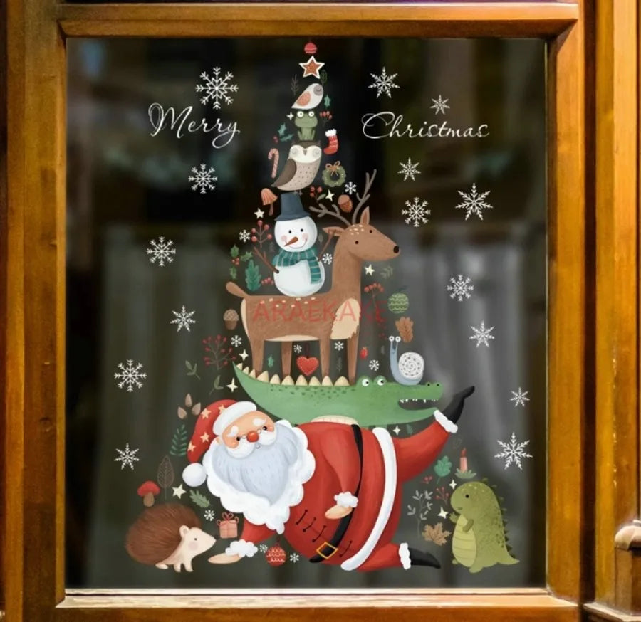 Christmas Snowflake & Reindeer Window Clings - Image 3