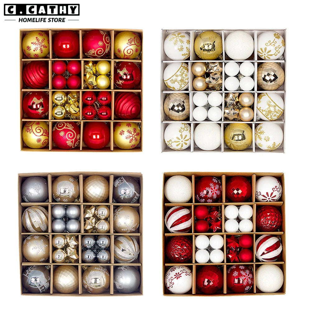 Vibrant 44PCS Colorful Christmas Tree Ornaments