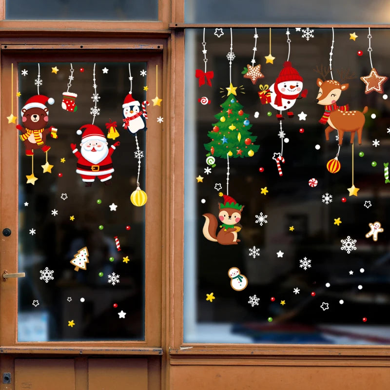 Double-Sided Christmas Window Stickers for Festive Decor - Image 18