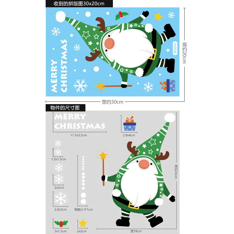 Festive Snowflake & Santa Window Clings - Image 22
